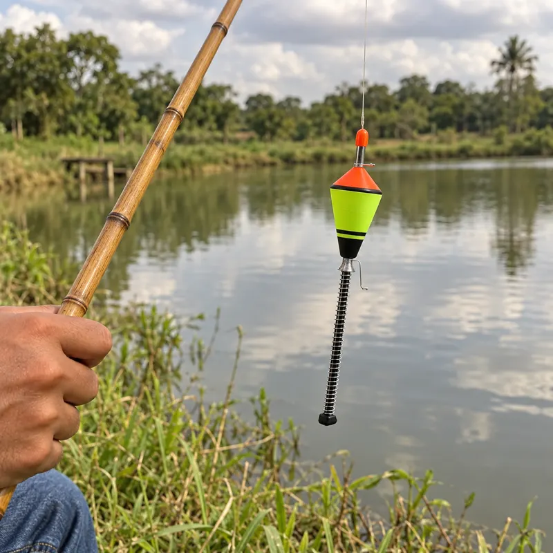 Boia junto à vegetação da represa